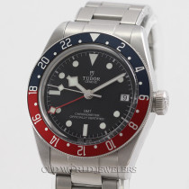 Tudor Black Bay GMT Ref 79830RB Steel Pepsi Bezel Black Dial
